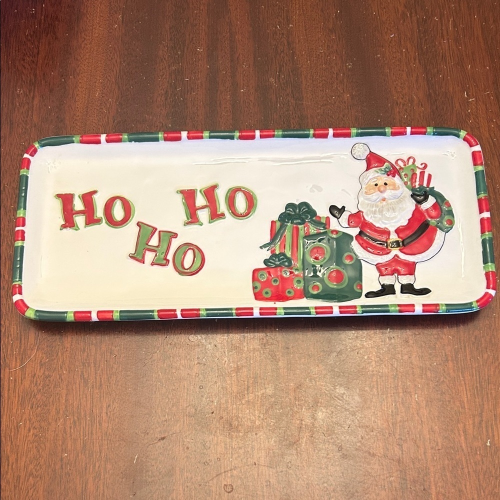 Fitz and Floyd “That’s a Wrap” Christmas tray EUC